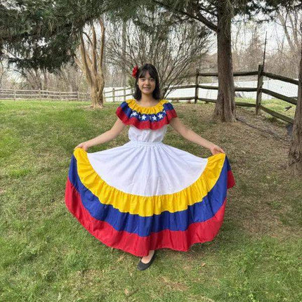 Venezuelan Traditional Women Fiesta Dress - VivianFongDesignsLLC