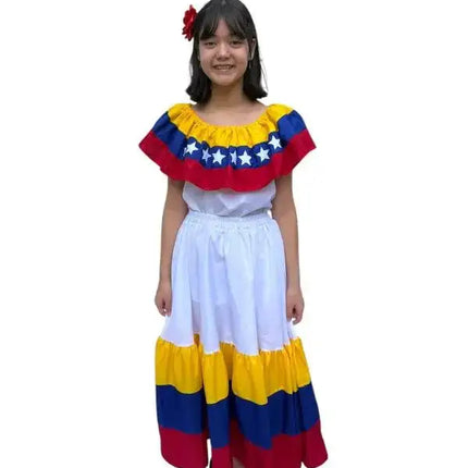 Venezuelan Traditional Women Fiesta Dress - VivianFongDesignsLLC