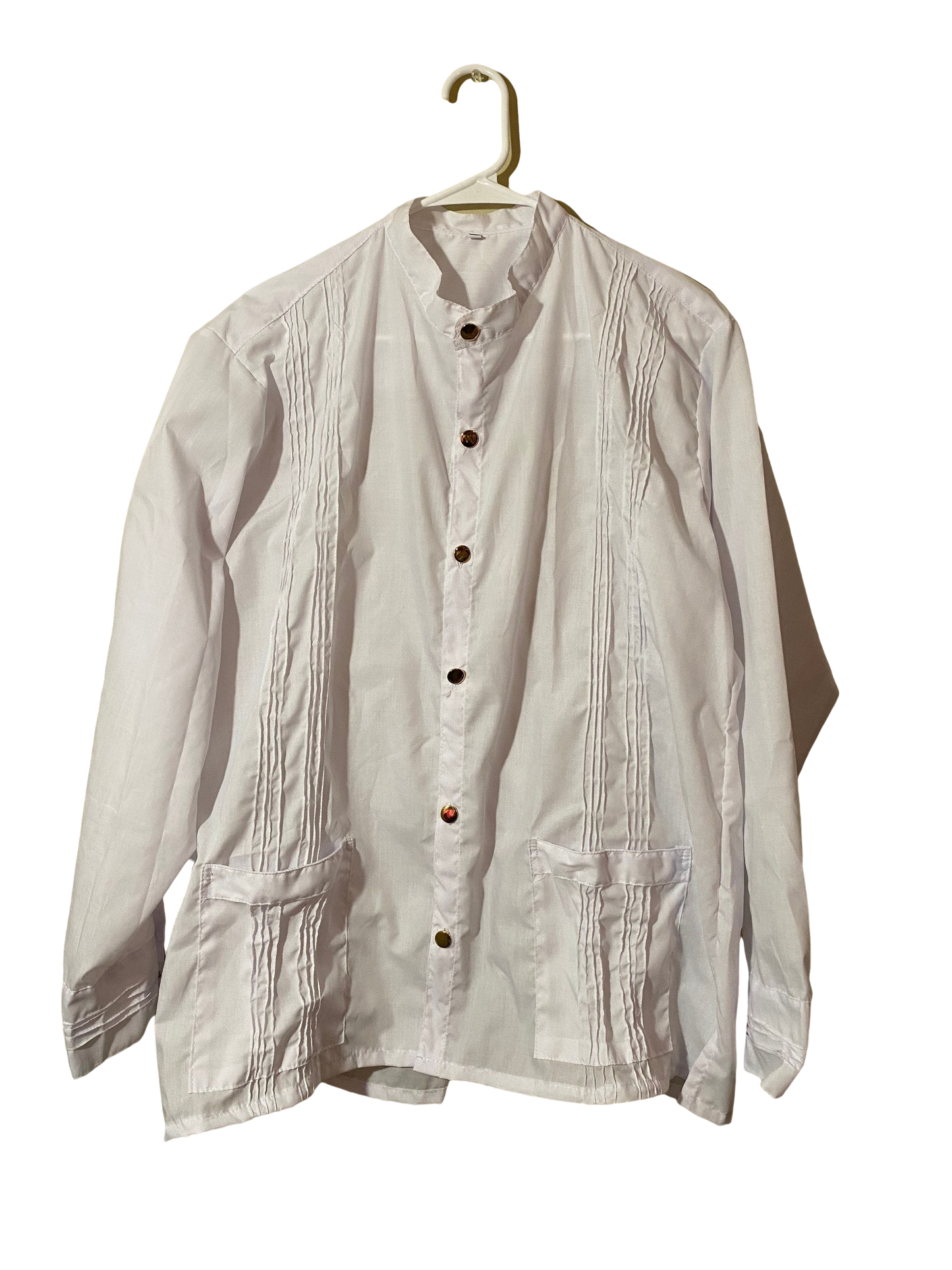 White Authentic Handmade Panamanian MEN Shirt Camisilla - Vivian Fong Designs